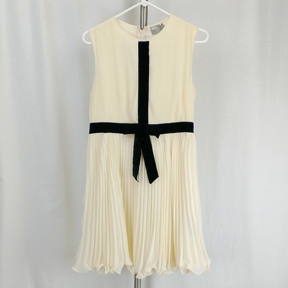 ASOS NWT cream and black pleated dress - Picture 3 of 11